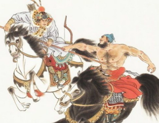许褚：东汉末年曹操麾下猛将，容貌雄毅，勇力绝人