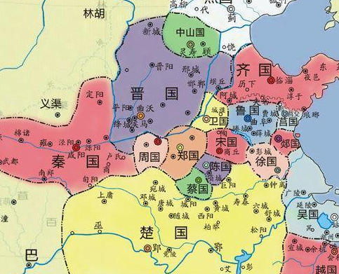 春秋四大强国分别是哪四个国家 其中谁是最弱的一个