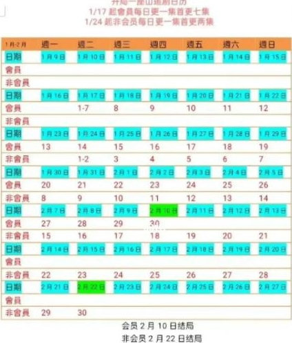 《开局一座山》追剧日历出了吗  什么时候更新